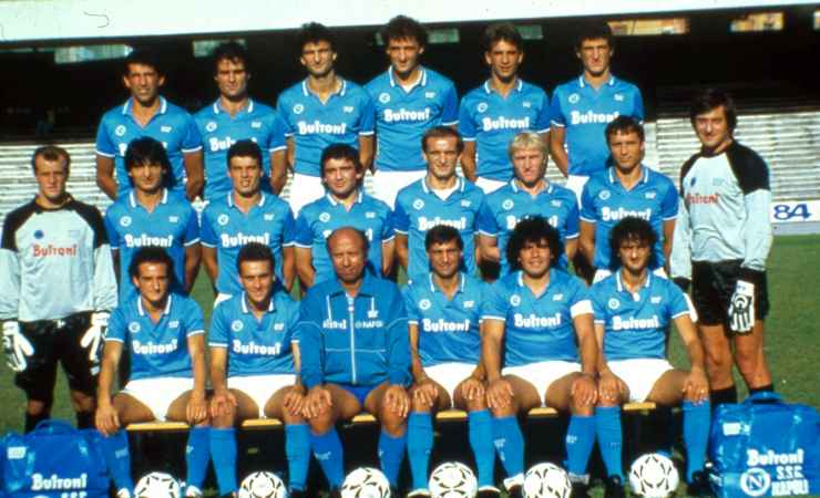 La rosa del Napoli 1986/87: Salvatore Bagni il primo a sx 