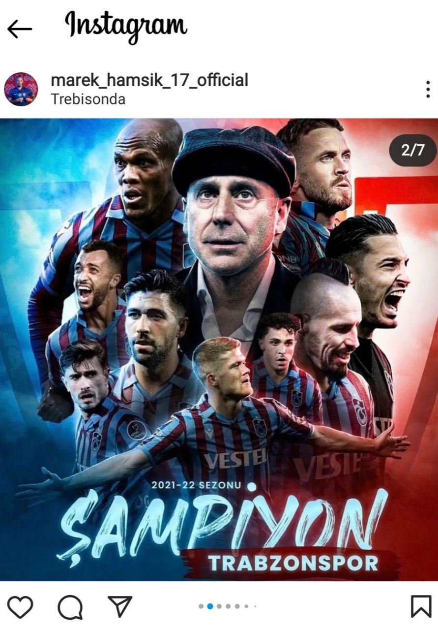 Post di Hamsik su Instagram 