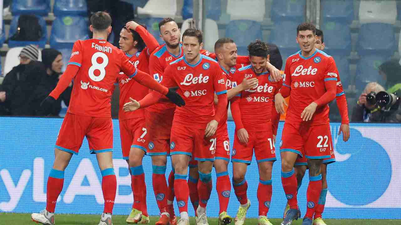 Esultanza calciatori Napoli