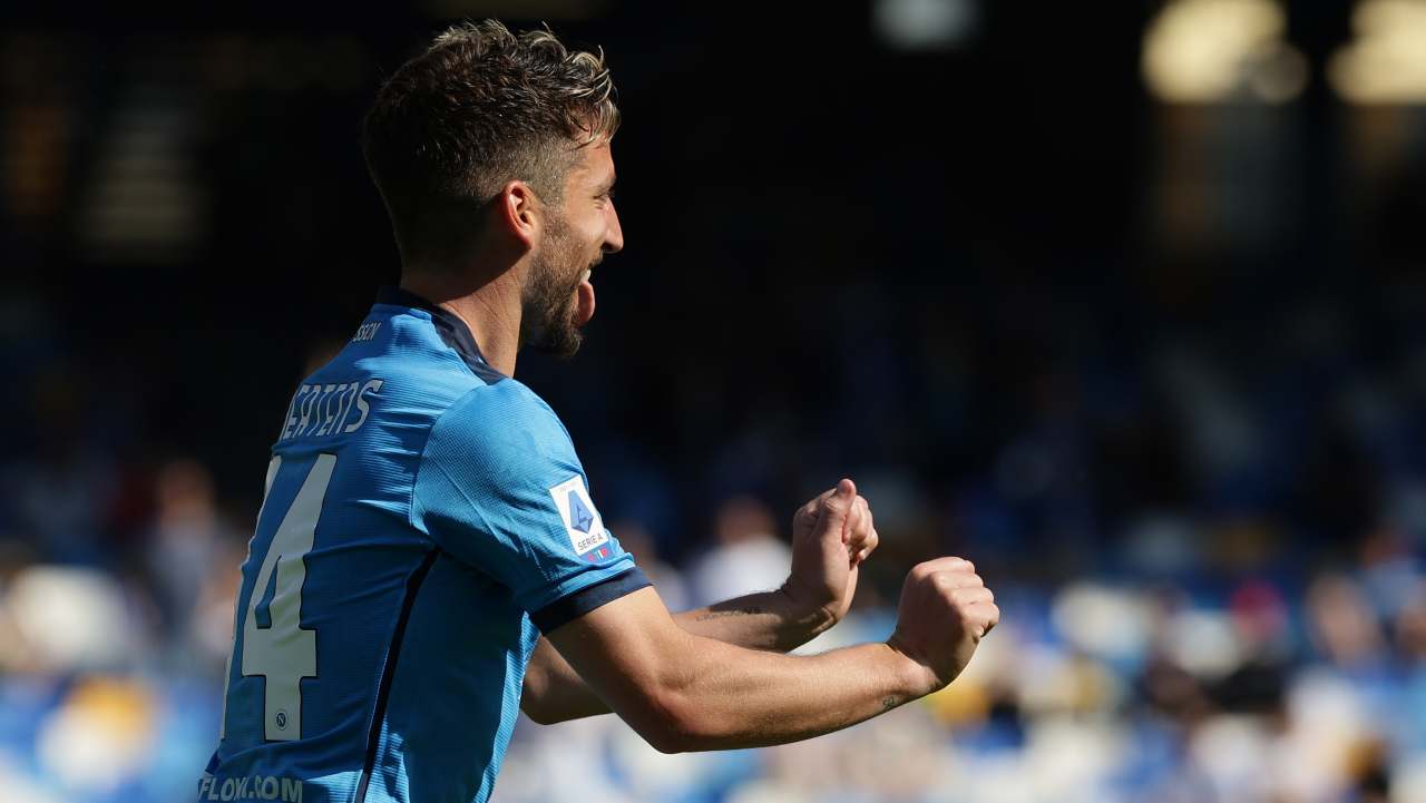 Dries Mertens esultanza