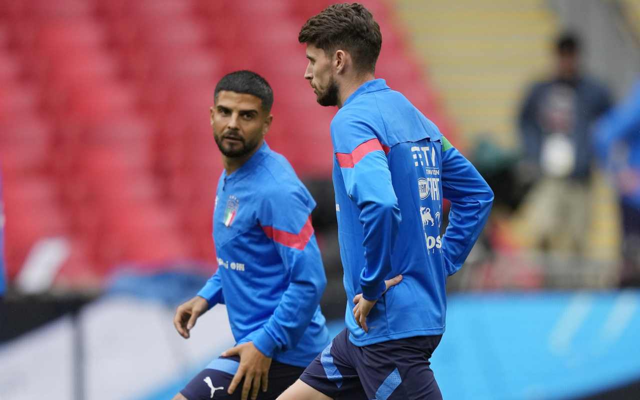 Insigne con Jorginho 