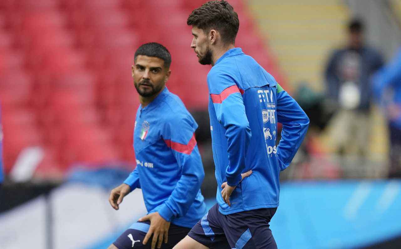 Insigne con Jorginho