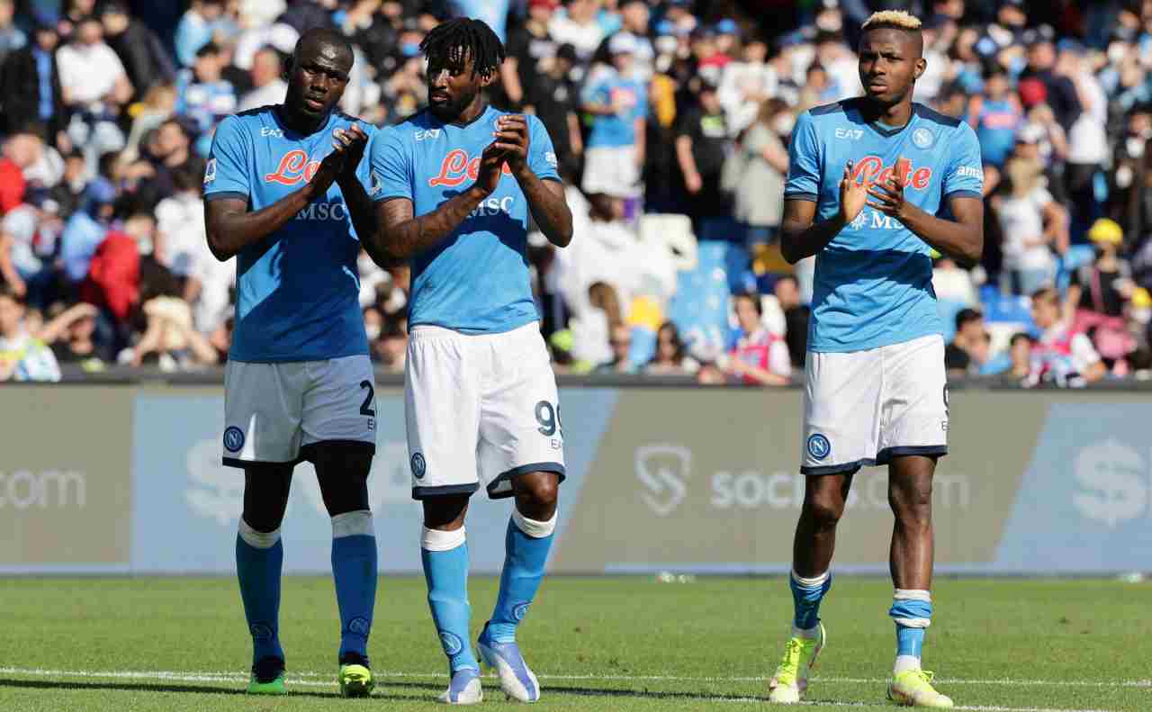 Koulibaly con Anguissa ed Osimhen 