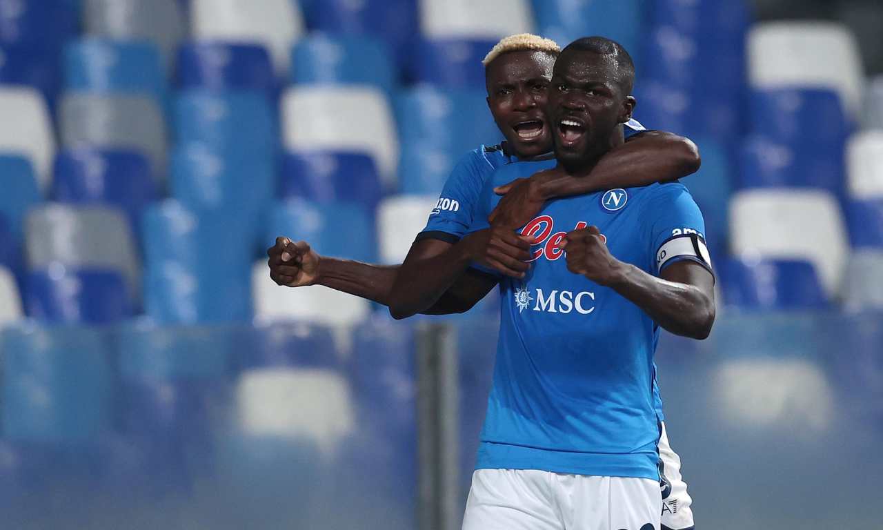 Koulibaly festeggia con Osimhen 