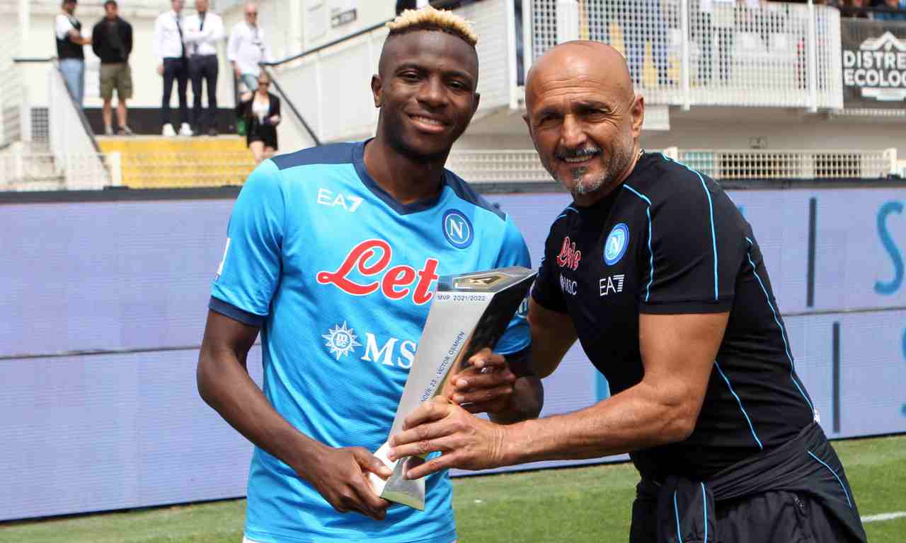 Luciano Spalletti premia Victor Osimhen 