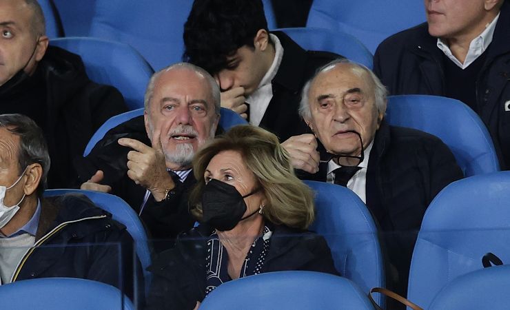 De Laurentiis e Ferlaino allo stadio Maradona