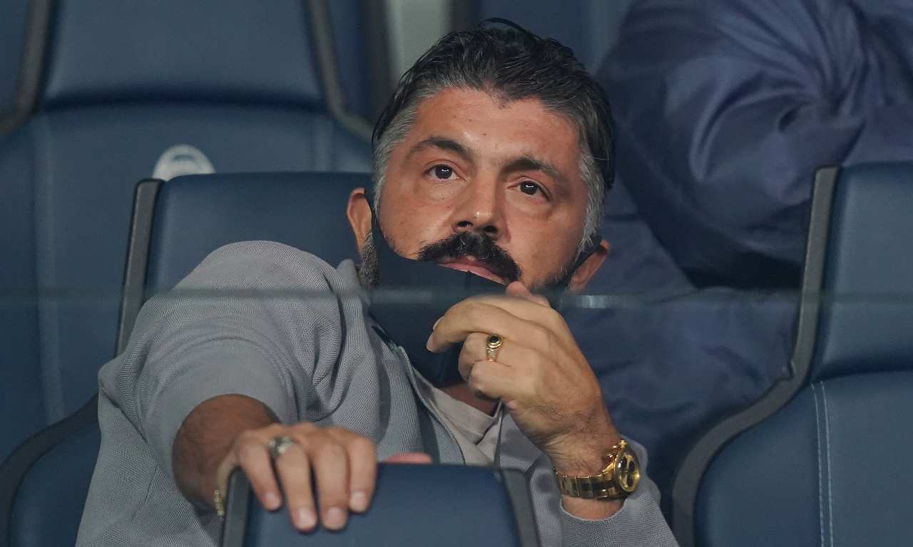 Gattuso con la mascherina 