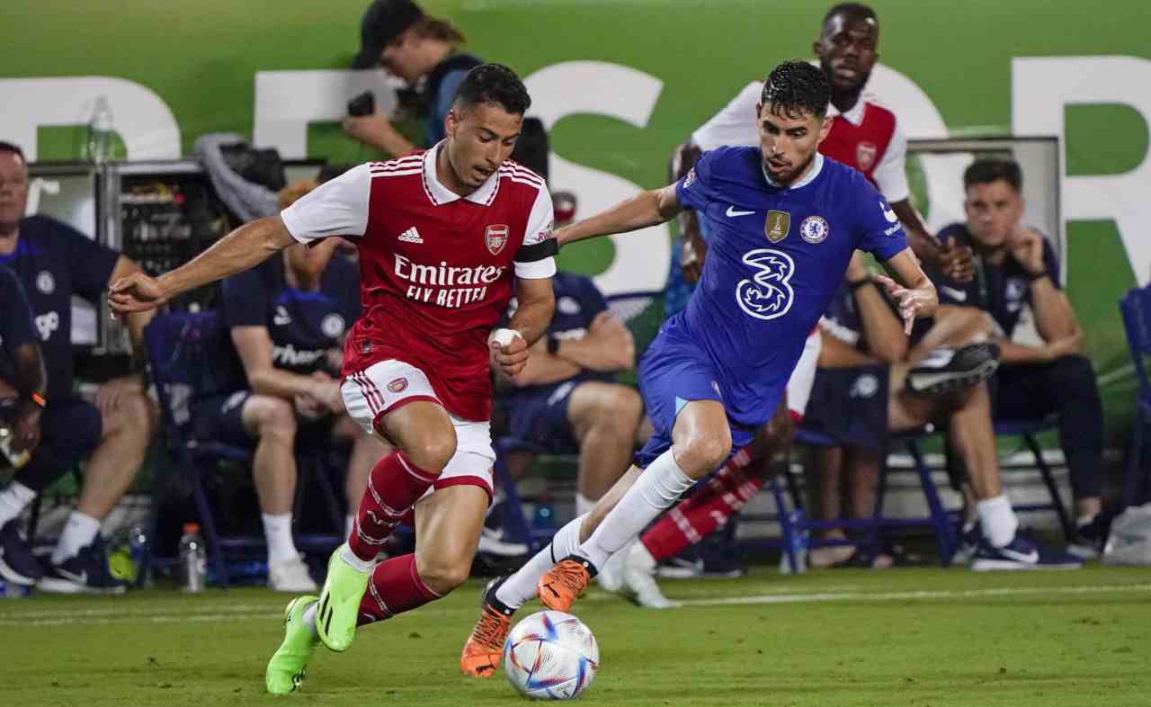 Jorginho in azione con il Chelsea 