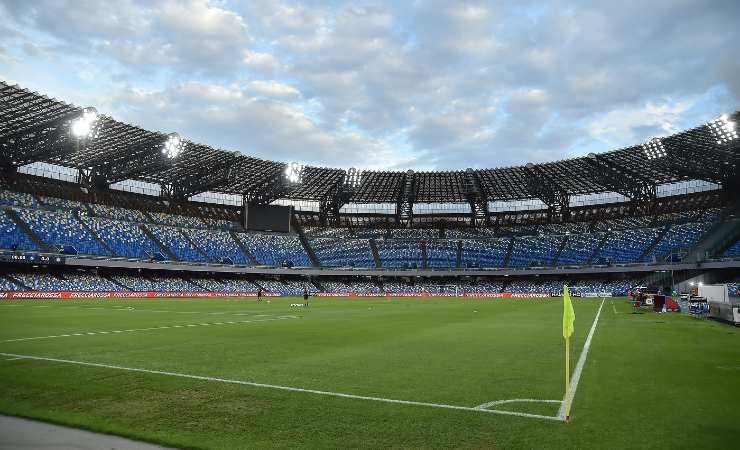 Lo stadio Diego Armando Maradona senza pubblico