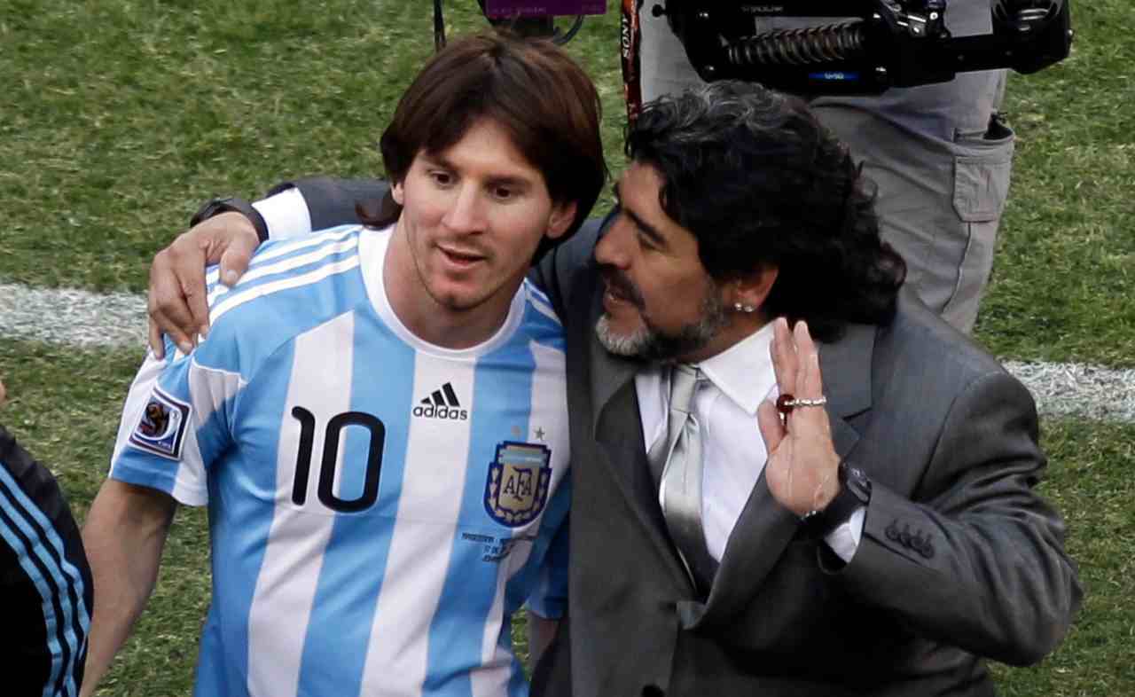 Messi con Maradona