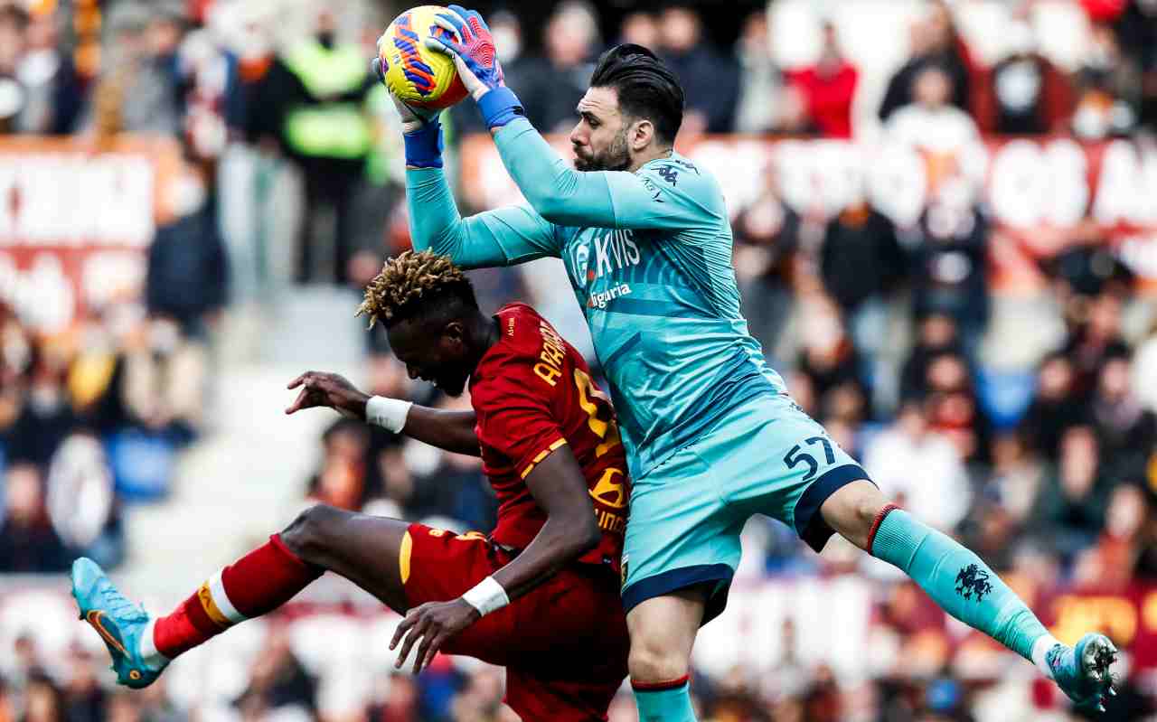 Sirigu a constrasto con Abraham 