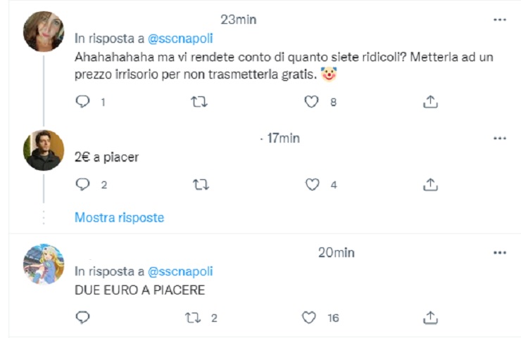 I tifosi del Napoli si scagliano contro il club