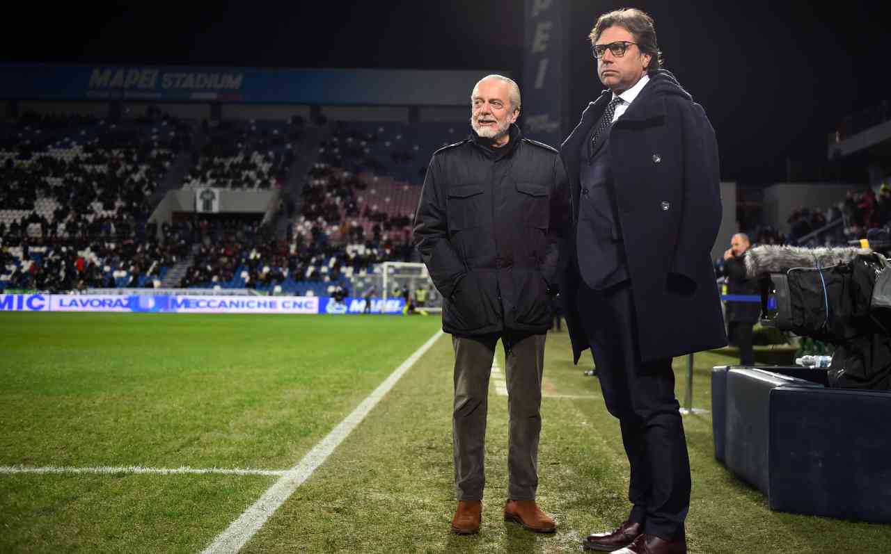 De Laurentii e Giuntoli al Mapei Stadium