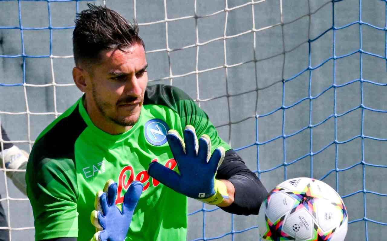 Alex Meret in allenamento 