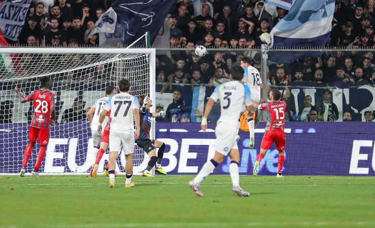 Il gol di testa di Simeone in Cremonese-Napoli