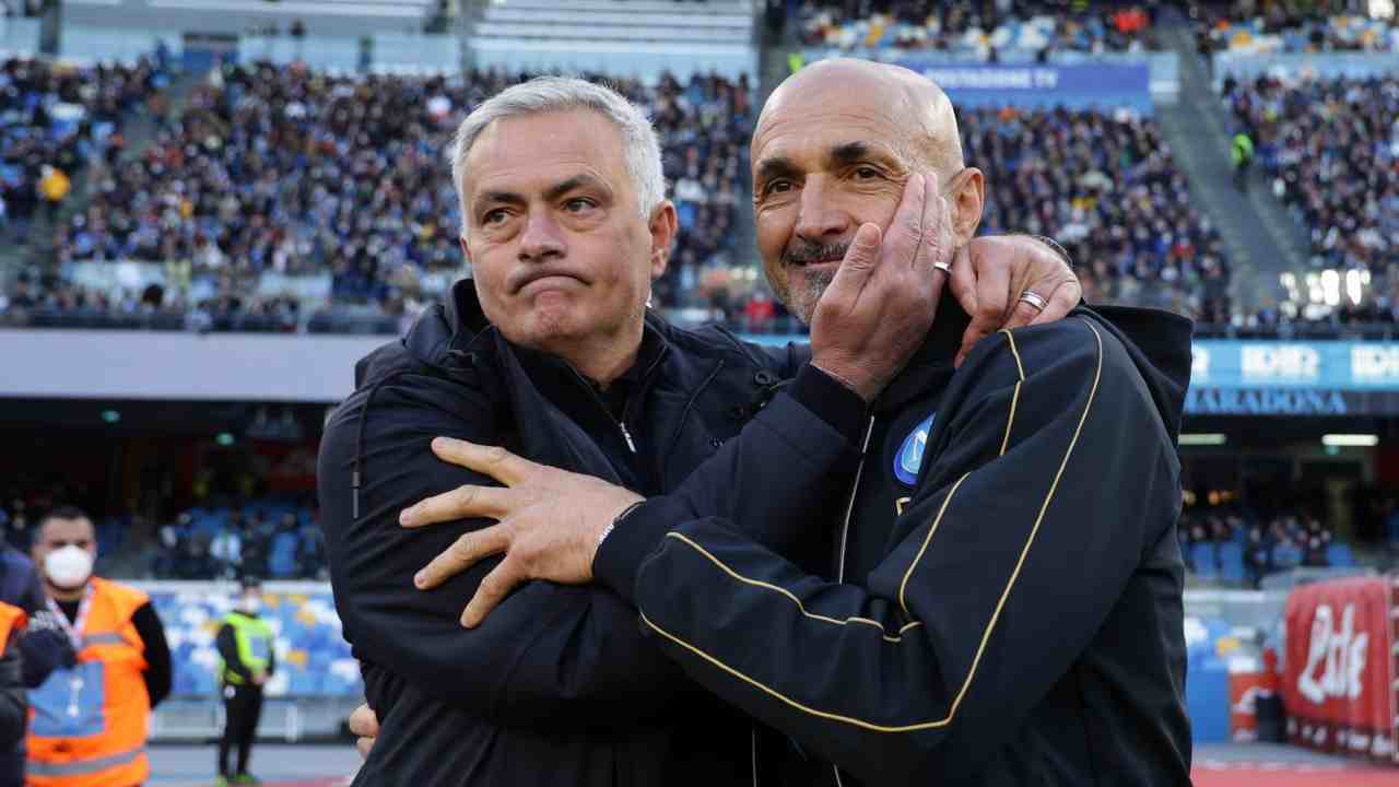 Mourinho e Spalletti, allenatori di Roma e Napoli