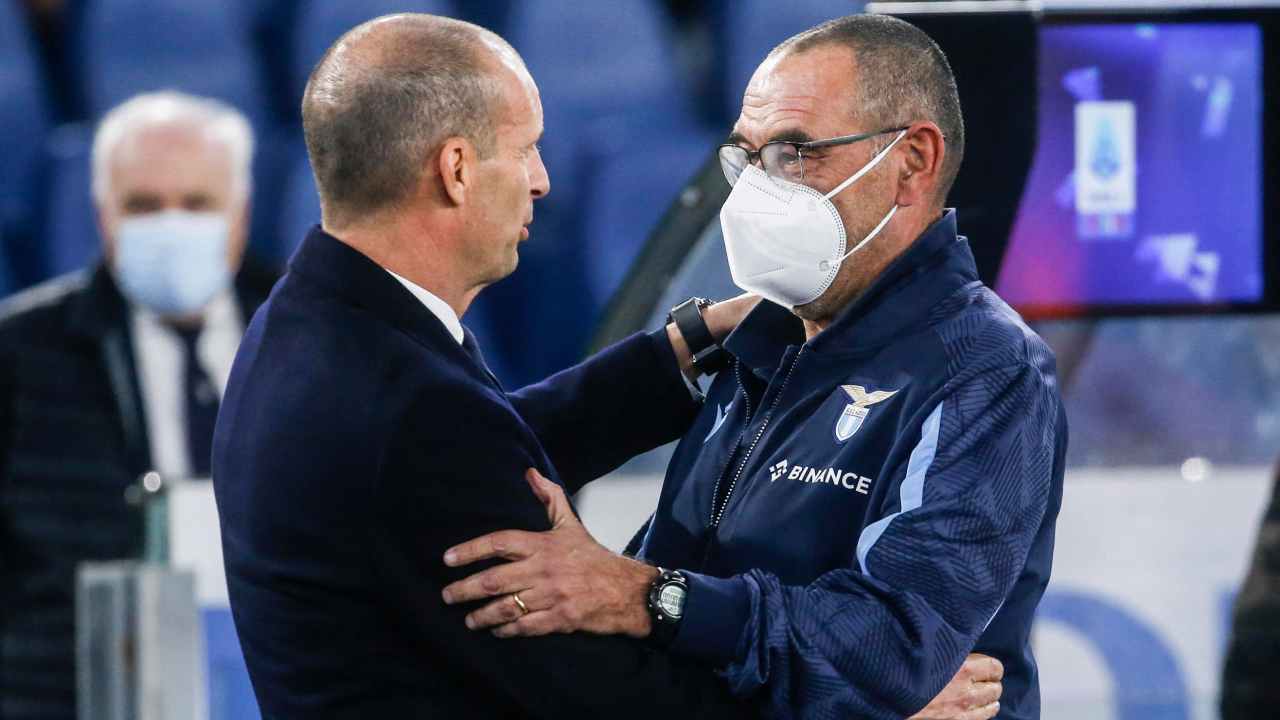 Massimiliano Allegri e Maurizio Sarri (Ansa) 13112022 Napolicalciolive.com