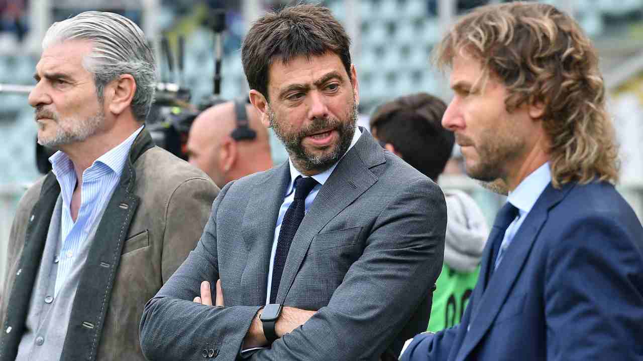 Maurizio Arrivabene, Andrea Agnelli e Pavel Nedved - Napolicalciolive.com