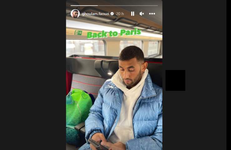 Faouzi Ghoulam in treno