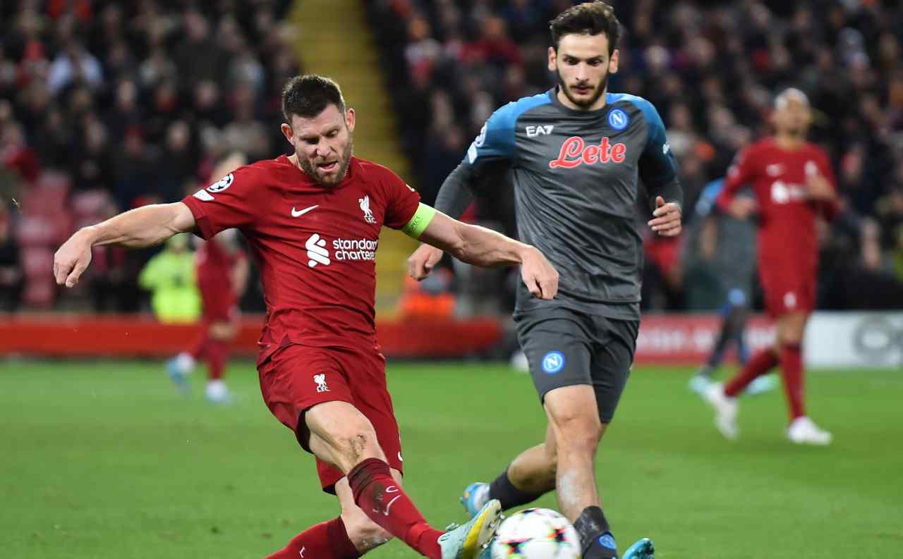 Kvaratskhelia con Milner 