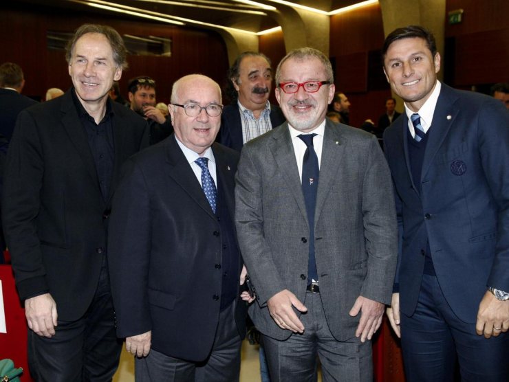 Maroni in un evento con Baresi, Zanetti e Tavecchio - Napolicalciolive.com