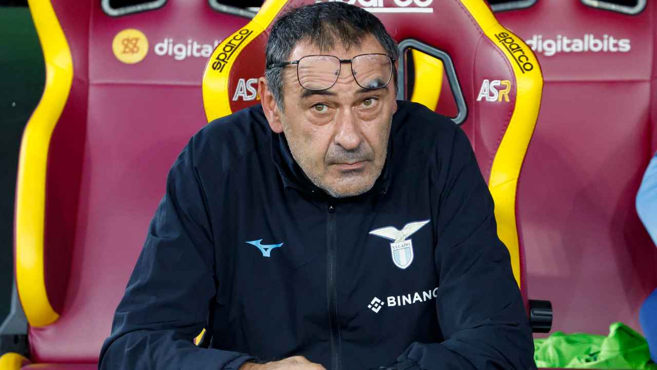 Maurizio Sarri sulla sosta Mondiale (Ansa) 13112022 Napolicalciolive.com