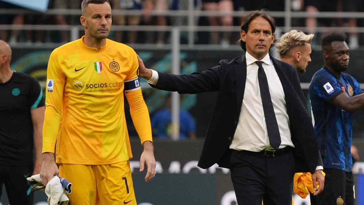 Samir Handanovic e Simone Inzaghi - napolicalciolive.com