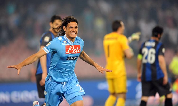 Cavani con il Napoli - napolicalciolive.com