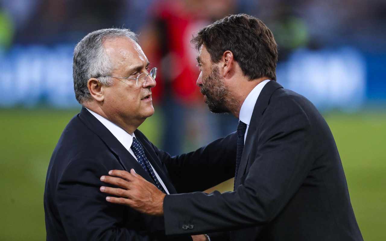 Claudio Lotito e Andrea Agnelli napolicalciolive.com 06122022