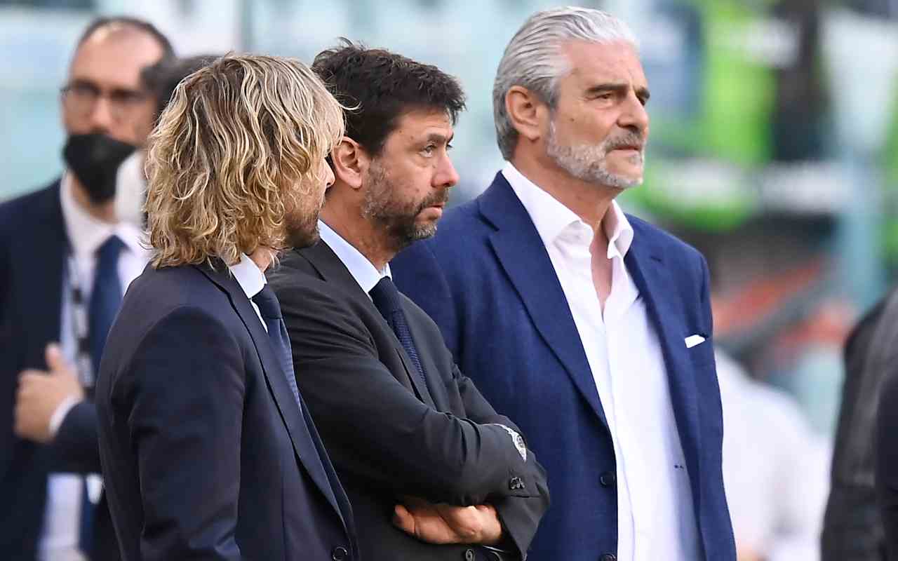 P. Nedved, A. Agnelli e M. Arrivabene napolicalciolive.com 05122022