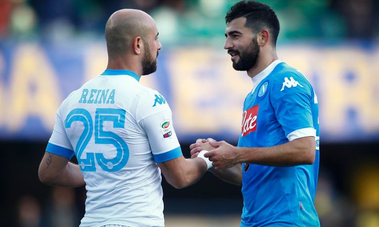 Reina ed Albiol con il Napoli - napolicalciolive.com