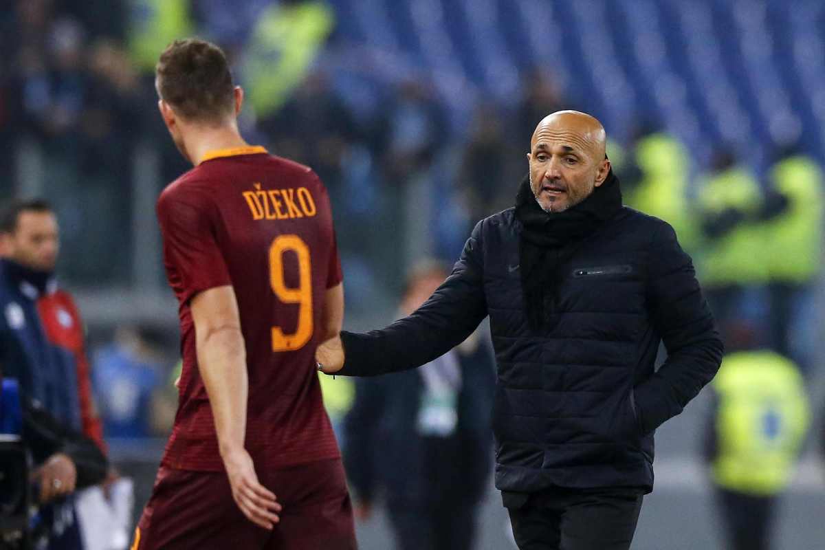 Spalletti e Dzeko con la Roma - napolicalciolive.com