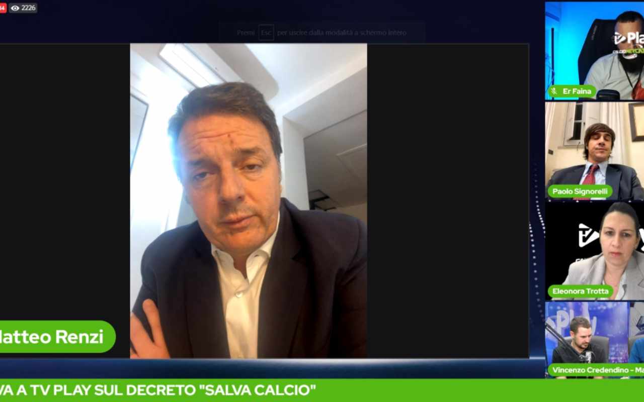 Matteo Renzi a TvPlay- napolicalciolive.com