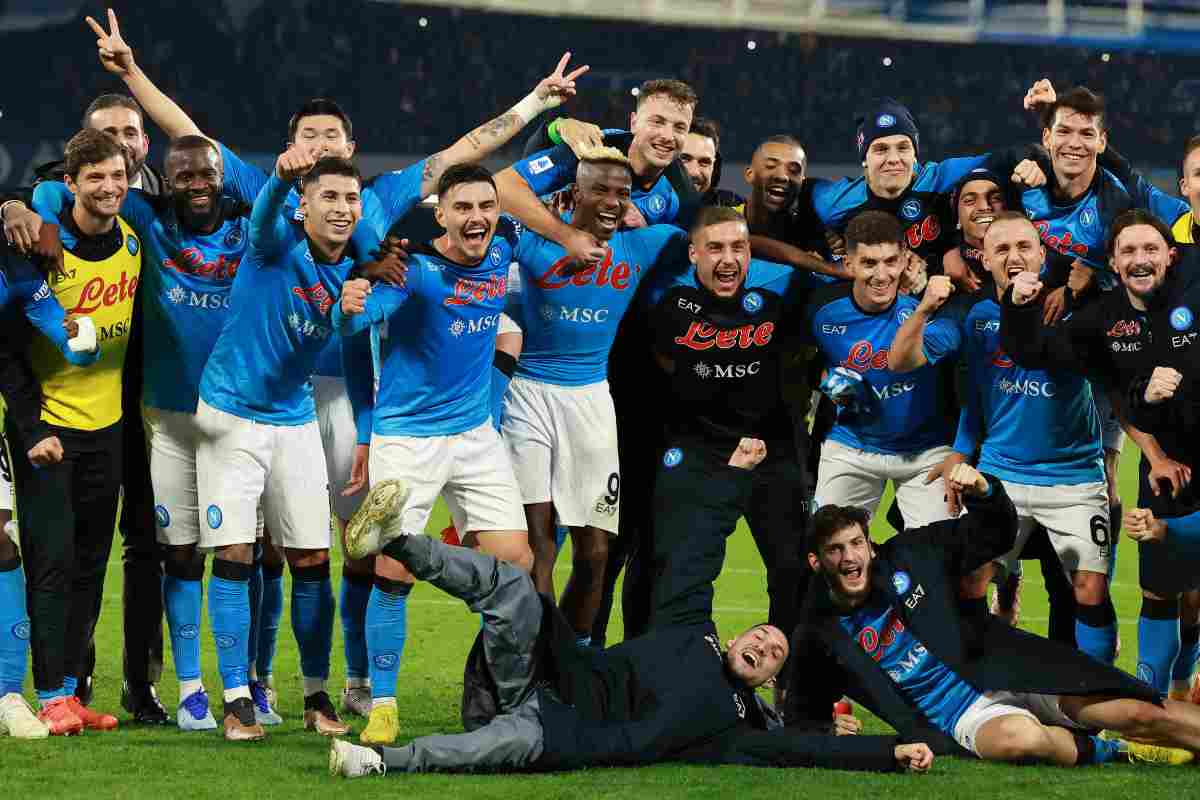 Esultanza Napoli trionfo azzurro