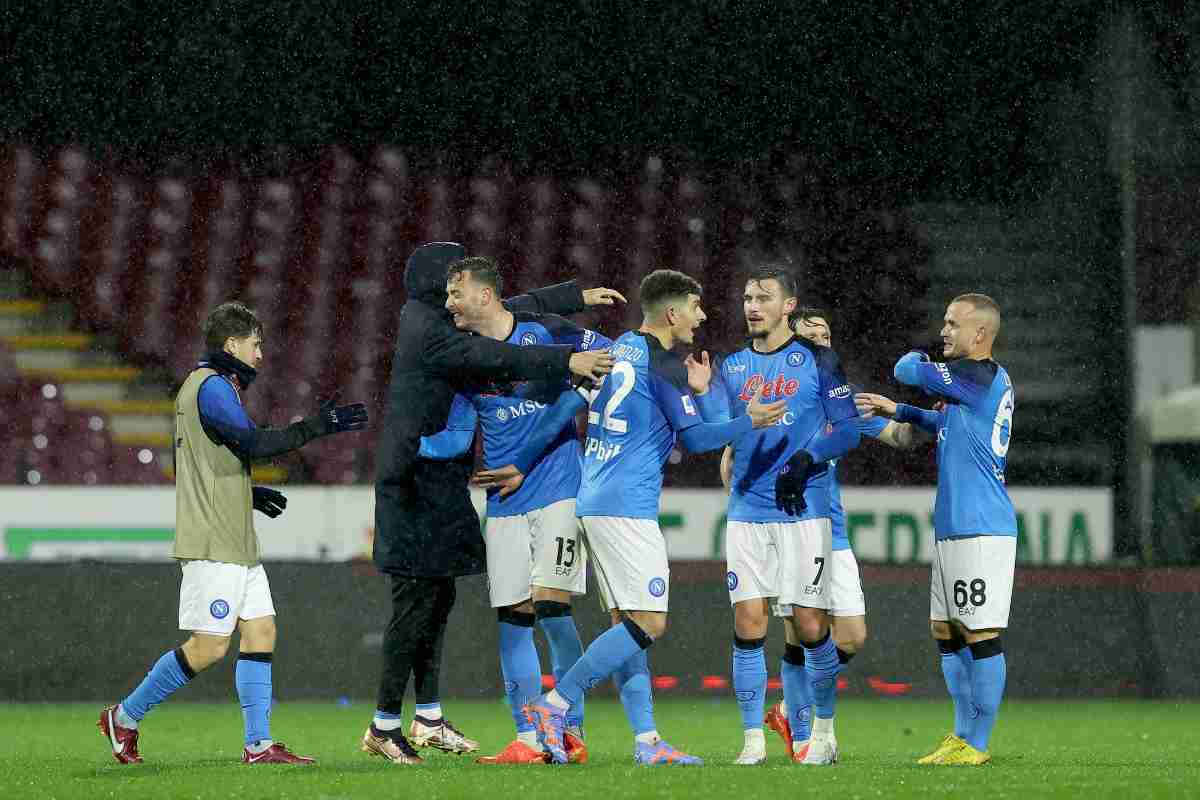 Napoli Salernitana pioggia