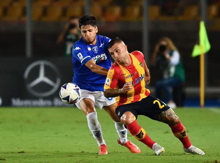 Parisi durante Lecce-Empoli