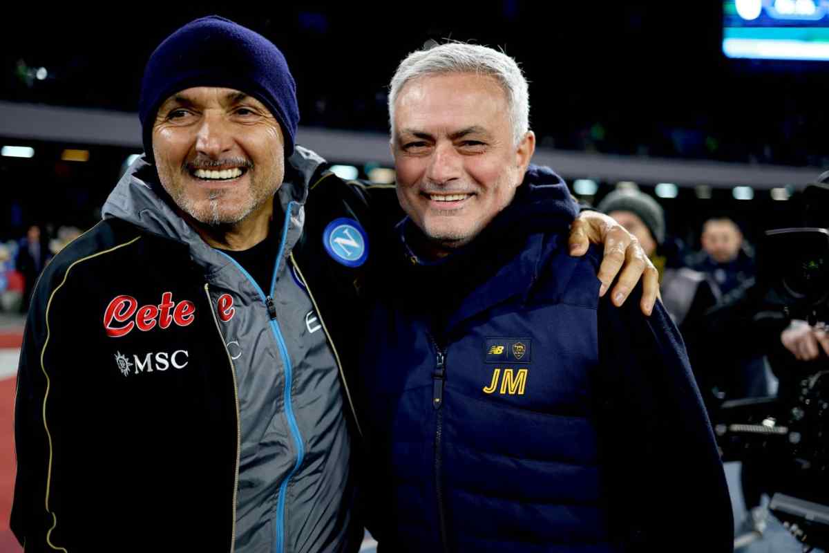 Spalletti e Mourinho prima di Napoli Roma