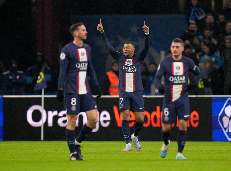 PSG Mbappé esultanza gol
