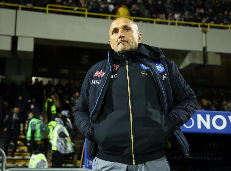 Spalletti durante Salernitana-Napoli