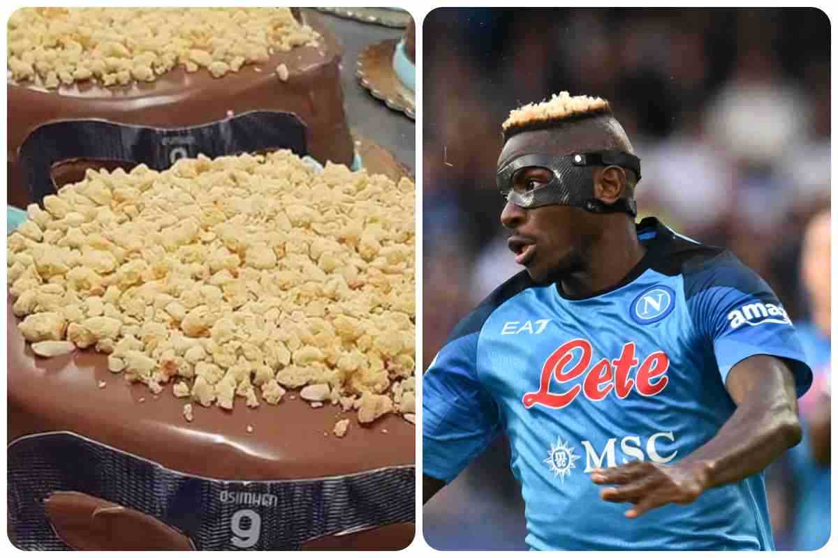 Torta per Osimhen a Napoli