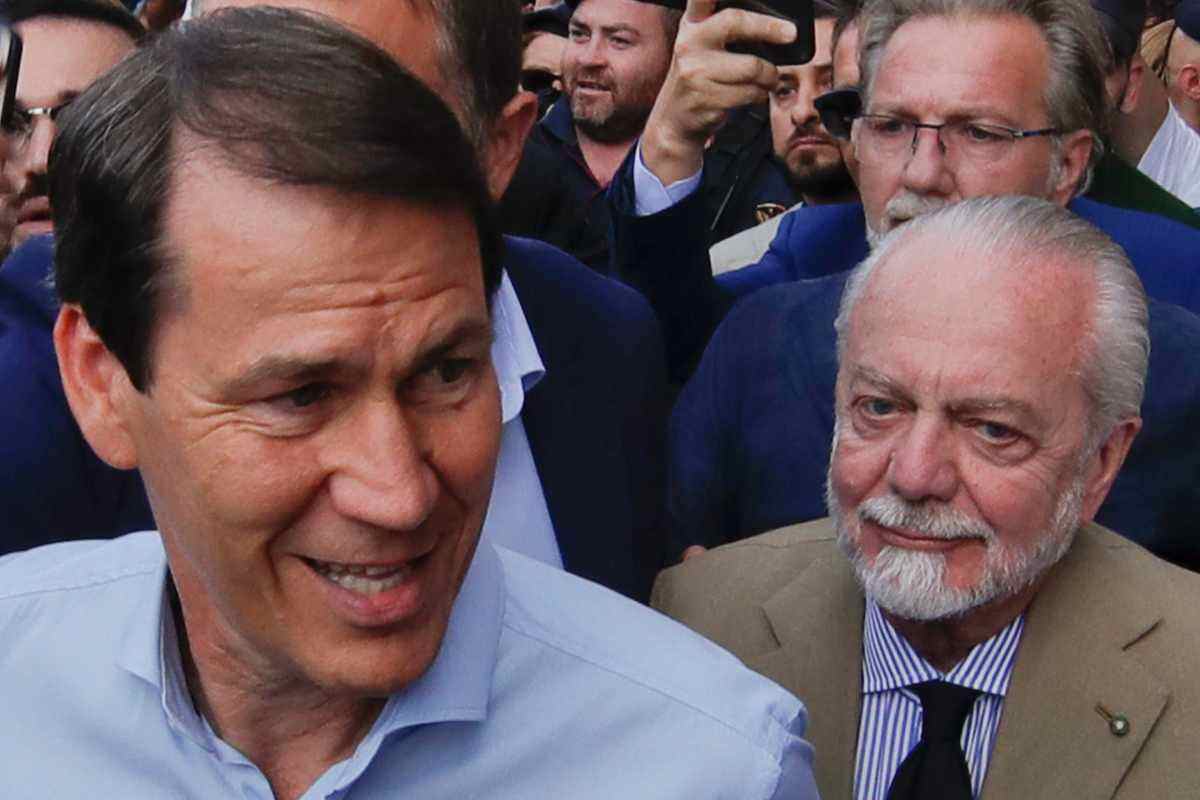 Rudi Garcia ride con De Laurentiis