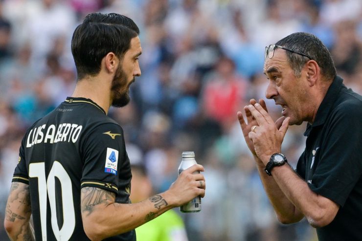 Luis Alberto e Sarri a confronto