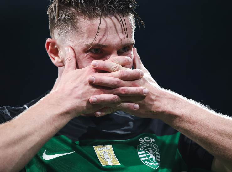 Gyokeres esulta dopo un gol