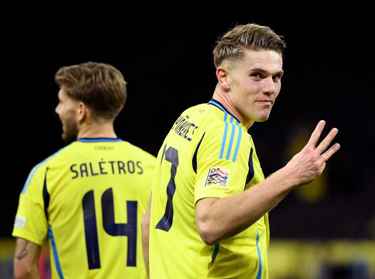 Gyokeres esulta dopo un gol