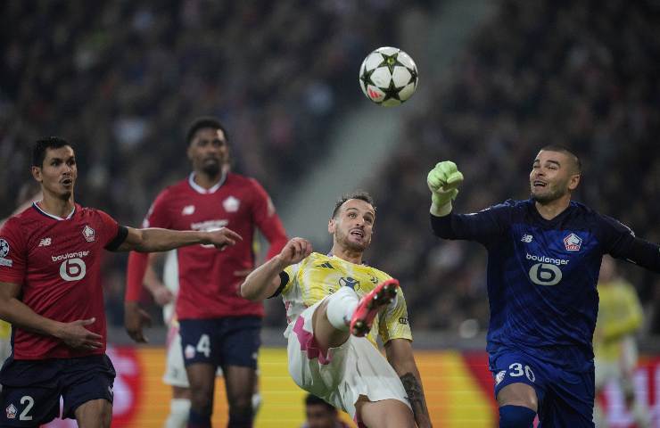 Chevalier in azione contro la Juve