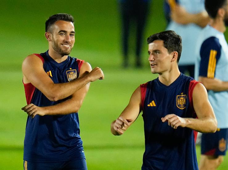 Garcia durante un riscaldamento