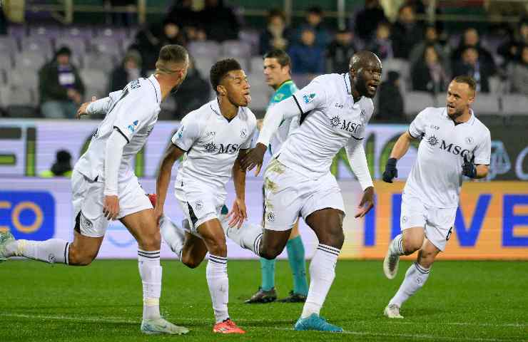 Giocatori del Napoli esultano