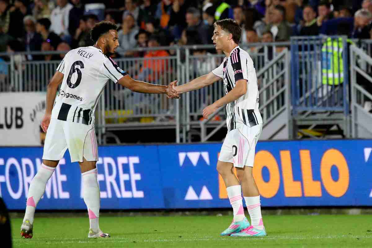 La Juventus durante la partita contro il Venezia