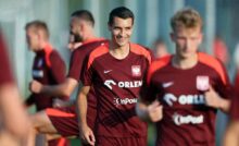 Kiwior durante un allenamento