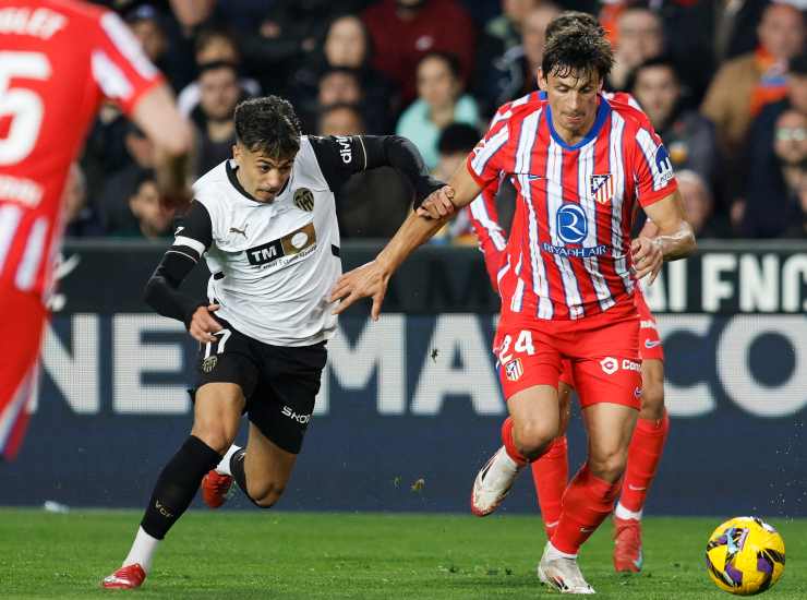 Le Normand con la maglia dell'Atletico